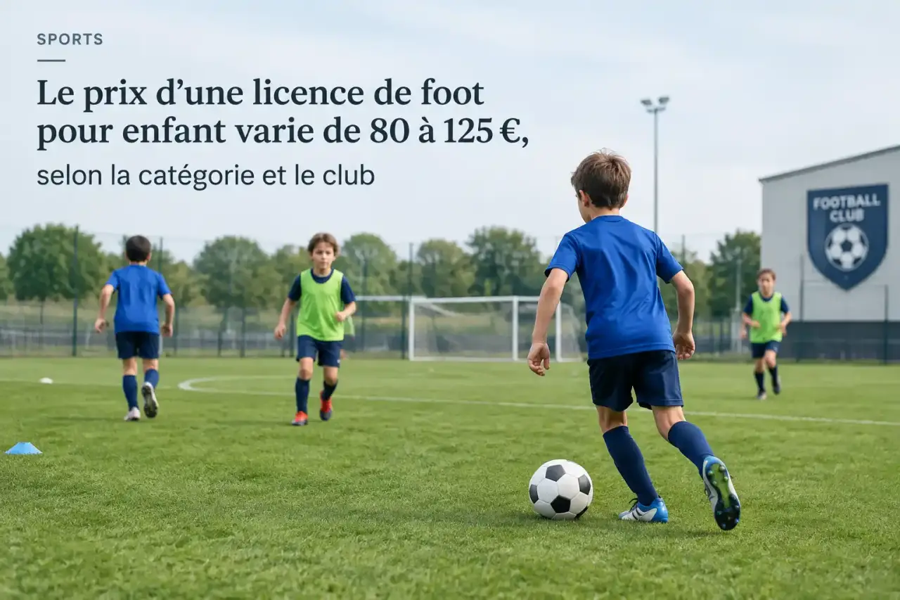 Le prix d’une licence de foot pour enfant varie de 80 à 125 €, selon la catégorie et le club