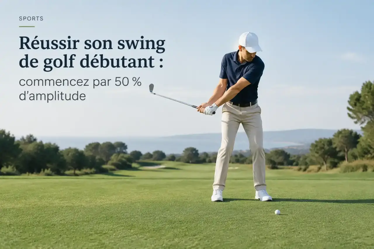 Réussir son swing de golf débutant : commencez par 50 % d’amplitude